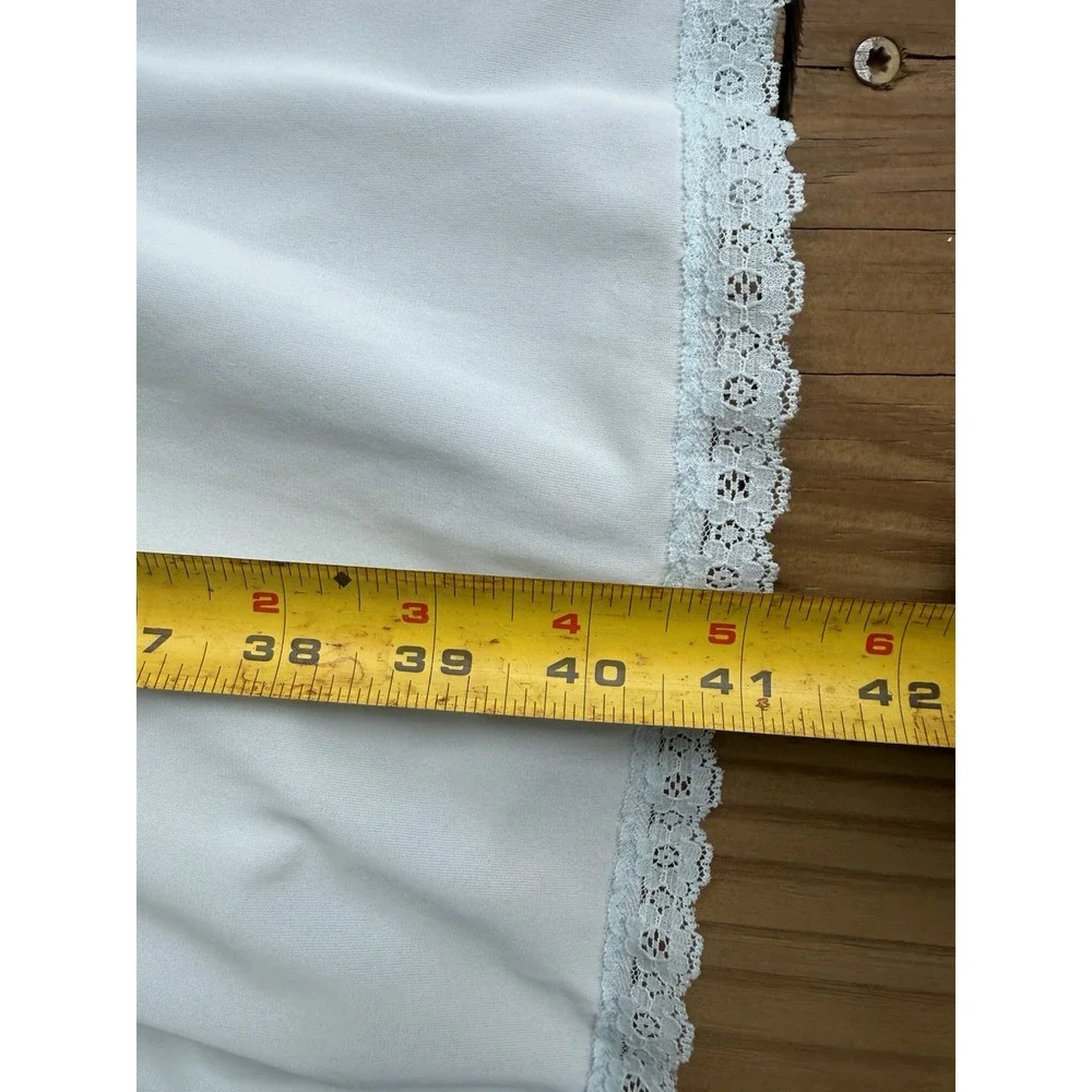 3 Vintage Shadowline Embroidered Robes Peignoir Medium Button Front Nylon